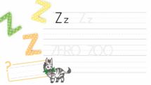 Learn ABC and Trace the Letter Z - PowerPoint Worksheet