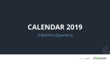 Calendar 2019 PowerPoint Template - 3 Months (Quarters) - Section Slide