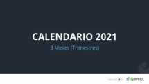 Calendario 2021 PowerPoint - 3 Meses (Trimestres)
