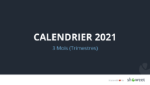 Calendrier 2021 pour PowerPoint - 3 Mois (Trimestres))