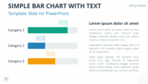Graphique à barres simple avec texte - Modèle PowerPoint
