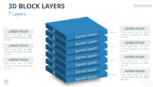 3D Block Layers for PowerPoint - 7 Layers