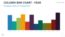 Column Bar Chart - Year - PowerPoint Template
