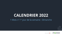 Calendrier 2022 PowerPoint - 1 Mois (Mensuel)