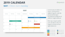 Calendar 2019 PowerPoint Template - MAY - Week Starts Sunday