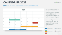 Calendrier Mai 2022 PowerPoint