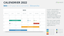 Calendrier Mai 2022 PowerPoint