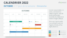 Calendrier Octobre 2022 PowerPoint