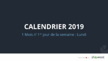 Calendrier 2019 PowerPoint - 1 Mois (Section)