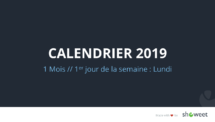 Calendrier 2019 PowerPoint - 1 Mois (Section)