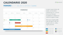 Febrero 2020 Calendario PowerPoint