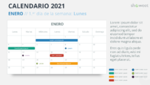 Calendario 2021 PowerPoint - Enero 2021