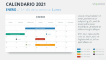 Calendario 2021 PowerPoint - Enero 2021