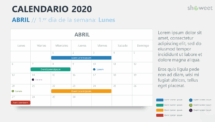April 2020 Calendario PowerPoint