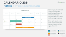 Calendario 2021 PowerPoint - Febrero 2021