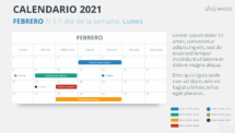 Calendario 2021 PowerPoint - Febrero 2021