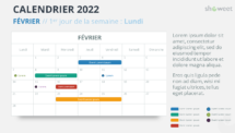 Calendrier Février 2022 PowerPoint