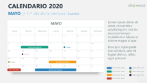 Mayo 2020 Calendario PowerPoint