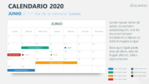 Junio 2020 Calendario PowerPoint