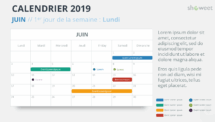 Calendrier 2019 PowerPoint - JUIN