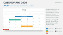 Julio 2020 Calendario PowerPoint