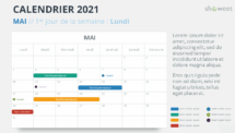 Calendrier 2021 pour PowerPoint - Mai 2021