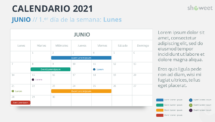 Calendario 2021 PowerPoint - Junio 2021