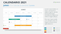 Calendario 2021 PowerPoint - Junio 2021