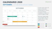 Septiembre 2020 Calendario PowerPoint