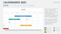 Calendario 2021 PowerPoint - Julio 2021