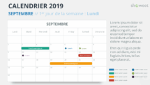 Calendrier 2019 PowerPoint - SEPTEMBRE
