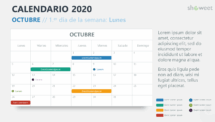 Octubre 2020 Calendario PowerPoint