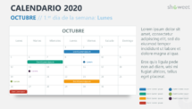 Octubre 2020 Calendario PowerPoint