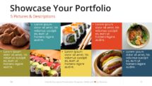 Oki - Multipurpose PowerPoint Template - Portfolio Showcase with 5 Pictures