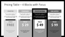 BLAK PowerPoint Template - Pricing Table