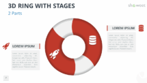Lifebuoy PowerPoint Diagram with 2 Stages