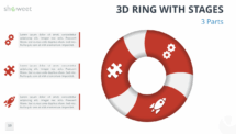 Lifebuoy PowerPoint Diagram with 3 Stages