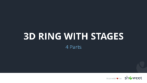 3D Rings with 4 Stages - Diagrams for PowerPoint