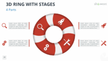 Lifebuoy PowerPoint Diagram with 4 Stages