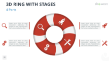 Lifebuoy PowerPoint Diagram with 4 Stages