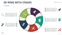 3D Ring PowerPoint Diagram with 5 Stages - Option 4