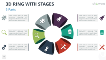 3D Ring PowerPoint Diagram with 6 Stages - Option 1