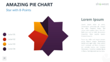 Amazing Pie Chart for PowerPoint - Star with 8 Points