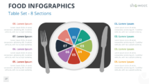 Eight-section table set infographic for PowerPoint and Google Slides, designed for structured data visualization, project management, or idea organization.