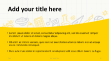 Diapositive 06 - C’est la rentrée ! Modèle Gratuit pour PowerPoint (Jaune)