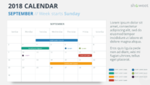 Free Calendar 2018 PowerPoint Template - SEPTEMBER 2018 - Week Starts Sunday
