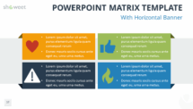 Free Matrix PowerPoint Template with Horizontal Banner