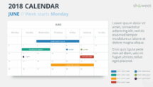Free Calendar 2018 PowerPoint Template - JUNE 2018 - Week Starts Monday