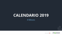 Calendario 2019 PowerPoint - 4 Meses (Sección)