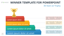 Winner Template for PowerPoint with 3D Stairs and Trophy